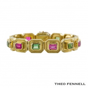Theo Fennell Tourmaline Yellow Gold Bracelet